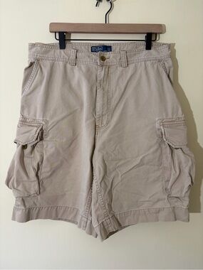 Vintage Polo Ralph Lauren Khaki Baggy Cargo Shorts